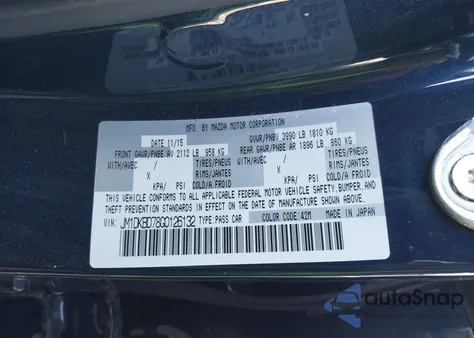 2016 Mazda Cx-3 Grand Touring z USA, uszkodzony, nr VIN JM1DKBD78G0126132